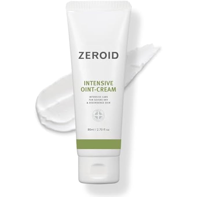 zeroid مرهم مكثف - كريم مرطب للوجه للبشرة الجافة جداً - كريم وجه للبشرة الحساسة والمضطربة - عناية مكثفة بالبشرة - لوشن للوجه لتهدئة وترطيب البشرة - 2.7 أونصة سائلة (80 مل) - Image 1